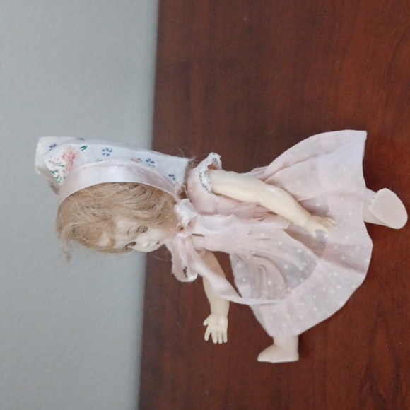 Vintage Handcrafted Doll Bed with Doll - 1940's - Picture 7 of 15